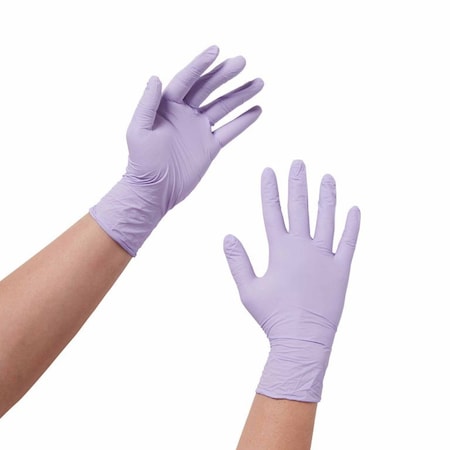Halyard Lavender Disposable Gloves, 3 mil Palm, Nitrile, L, 2500 PK, Lavender 52819